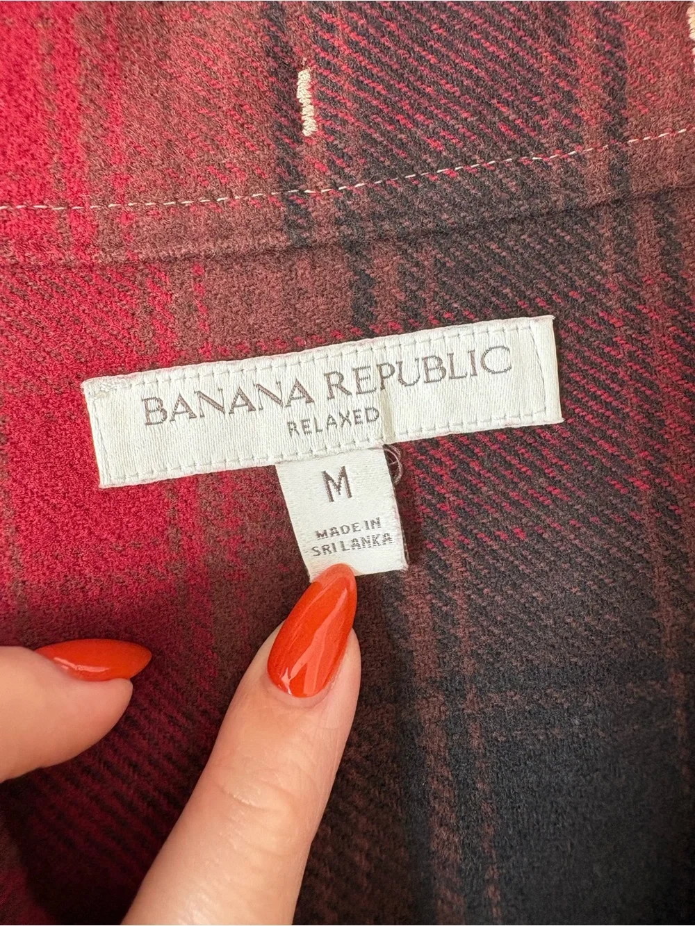 NWT Banana Republic Red Plaid Flannel Jacket